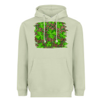 Matcha st patrick's day shamrock and leopard distressed background Heavyweight Hoodie - RanaPortraitStore