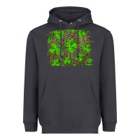 Smoke st patrick's day shamrock and leopard distressed background Heavyweight Hoodie - RanaPortraitStore