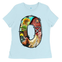 Baby Blue farm life alphabet lowercase letters o Ladies Tee - BundleAndBundleShop