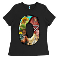 Black farm life alphabet lowercase letters o Ladies Tee - BundleAndBundleShop