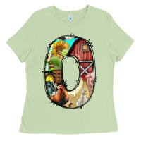 Matcha farm life alphabet lowercase letters o Ladies Tee - BundleAndBundleShop