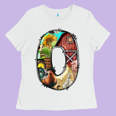 Farm Life Alphabet Lowercase Letters O Ladies Tee Designed By Bundleandbundleshop