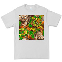 Dove Grey St. Patrick's Day Horse With Horseshoes Seamless Premium Tee - FaDigitalArtStudio