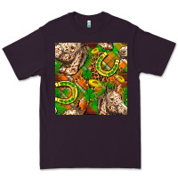 Plum St. Patrick's Day Horse With Horseshoes Seamless Premium Tee - FaDigitalArtStudio