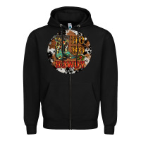 Black Christmas Cowboy Boots Zipper Hoodie - RanaPortraitStore