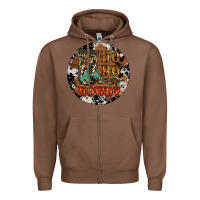 Chestnut Christmas Cowboy Boots Zipper Hoodie - RanaPortraitStore