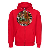 Red Christmas Cowboy Boots Zipper Hoodie - RanaPortraitStore