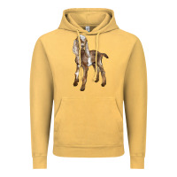 Vintage Mustard Baby Nubian Goat Vintage Hoodie - LillyAllenDesigns