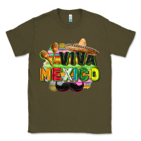 Army Green Viva Mexico Classic Tee - FaDigitalArtStudio