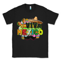 Black Viva Mexico Classic Tee - FaDigitalArtStudio