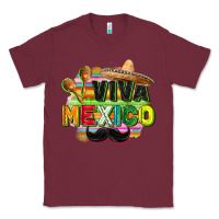 Burgundy Viva Mexico Classic Tee - FaDigitalArtStudio