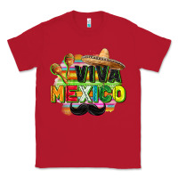 Red Viva Mexico Classic Tee - FaDigitalArtStudio