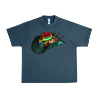 Midnight Navy aztec sunflower cowboy hat Urban Heavy Tee - Jasminsmagicworld