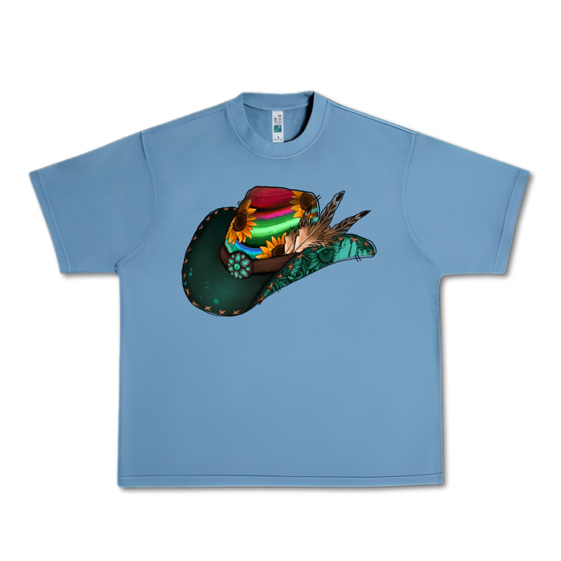Aztec Sunflower Cowboy Hat Urban Heavy Tee by Jasminsmagicworld | Teevron