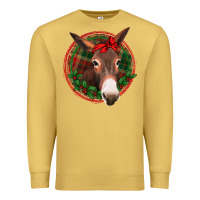 Antique Gold Christmas donkey with bandana Premium Sweatshirt - Jasminsmagicworld