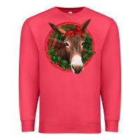 Cardinal Christmas donkey with bandana Premium Sweatshirt - Jasminsmagicworld