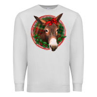 Dove Grey Christmas donkey with bandana Premium Sweatshirt - Jasminsmagicworld