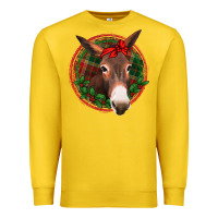 Lemon Christmas donkey with bandana Premium Sweatshirt - Jasminsmagicworld