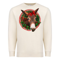Sandshell Christmas donkey with bandana Premium Sweatshirt - Jasminsmagicworld