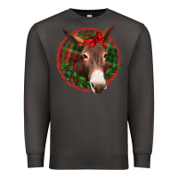 Smoke Christmas donkey with bandana Premium Sweatshirt - Jasminsmagicworld