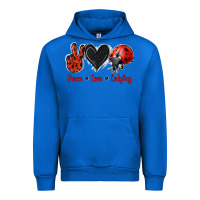 Cobalt Peace Love Ladybug Urban Hoodie - Jasminsmagicworld
