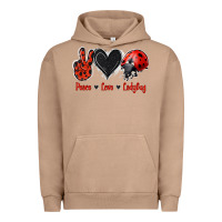 Pigment Burro Peace Love Ladybug Urban Hoodie - Jasminsmagicworld