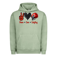 Pigment Oil Green Peace Love Ladybug Urban Hoodie - Jasminsmagicworld