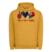 Pigment Peanut Butter Peace Love Ladybug Urban Hoodie - Jasminsmagicworld