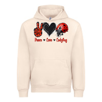 Sandshell Peace Love Ladybug Urban Hoodie - Jasminsmagicworld