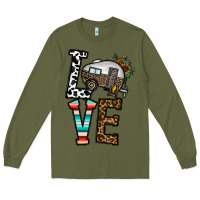 Army Green love caravan Long Sleeve Tee - CowhideDigitalArt