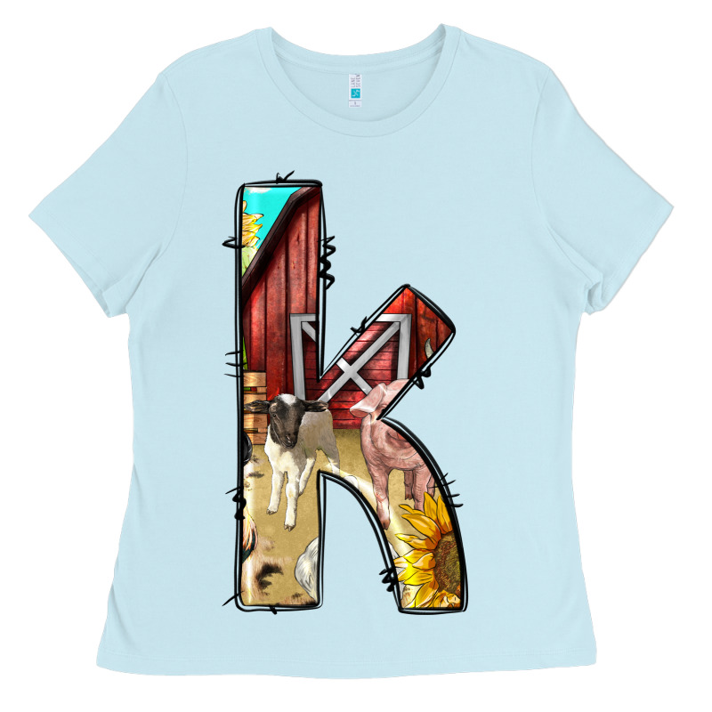 Farm Life Alphabet Lowercase Letters K Ladies Tee by BundleAndBundleShop | Teevron