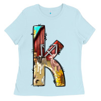 Baby Blue farm life alphabet lowercase letters k Ladies Tee - BundleAndBundleShop