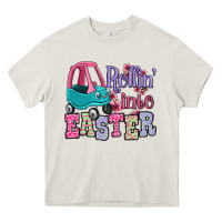 Cream Easter Day Rollin into Easter toddler car Heavy Core Tee - OliviaCreatesArt