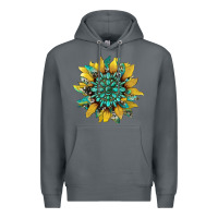 Rock sunflower with gemstone and cowhide Premium Hoodie - Artiststas