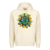Sandshell sunflower with gemstone and cowhide Premium Hoodie - Artiststas