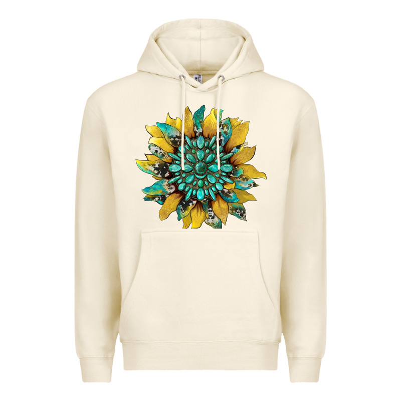 Sunflower With Gemstone And Cowhide Premium Hoodie by Artiststas | Teevron