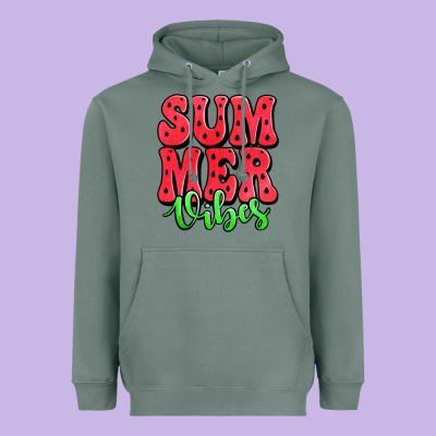Summer Vibes Watermelon Heavyweight Hoodie Designed By Jasminsmagicworld