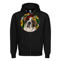 Black Christmas St. Bernard Zipper Hoodie - RanaPortraitStore