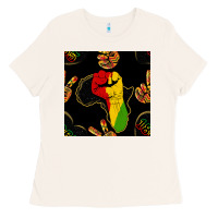 Bone African Freedom Seamless Pattern Ladies Tee - BundleAndBundleShop