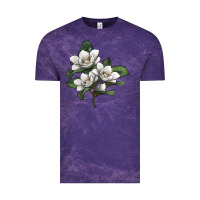 Cloud Purple Magnolia Flower Illustration Vintage Tee - LillyAllenDesigns