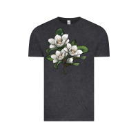 Vintage Black Magnolia Flower Illustration Vintage Tee - LillyAllenDesigns