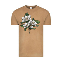 Vintage Camel Magnolia Flower Illustration Vintage Tee - LillyAllenDesigns