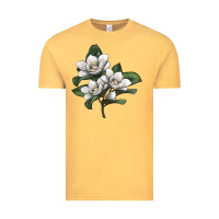 Vintage Mustard Magnolia Flower Illustration Vintage Tee - LillyAllenDesigns