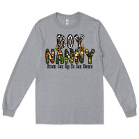 Heather Grey boy nanny from son up to son down Long Sleeve Tee - CowhideDigitalArt