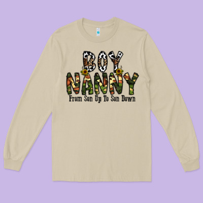 Boy Nanny From Son Up To Son Down Long Sleeve Tee Designed By Cowhidedigitalart