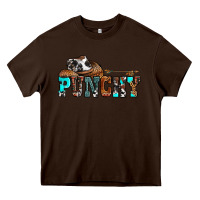 Chocolate Brown western cowboy hat punchy Heavy Core Tee - OliviaCreatesArt
