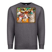 Charcoal Heather autumn sheeps Premium Sweatshirt - Jasminsmagicworld