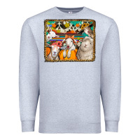 Heather Grey autumn sheeps Premium Sweatshirt - Jasminsmagicworld