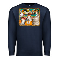 Navy autumn sheeps Premium Sweatshirt - Jasminsmagicworld