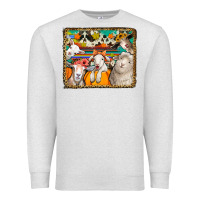 Oatmeal Heather autumn sheeps Premium Sweatshirt - Jasminsmagicworld